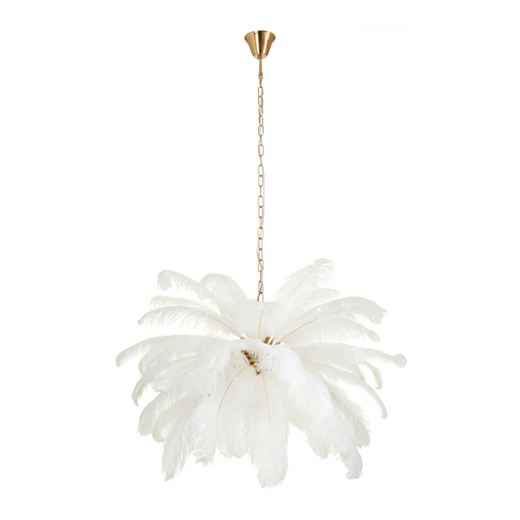 Lampa wisząca EMU pióra białe 100 cm