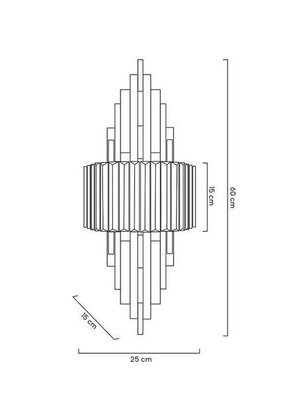 MOOSEE lampa ścienna TOWERS złota