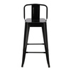 Hoker Paris Back short 66cm czarny insp.  Tolix