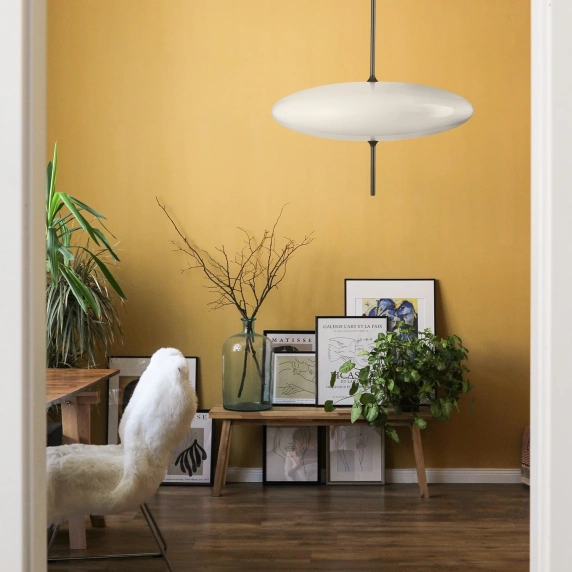 Lampa wisząca PIATTO - nowoczesna biała lampa 50 cm