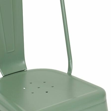 Krzesło Paris Edge metalowe oliwkowe