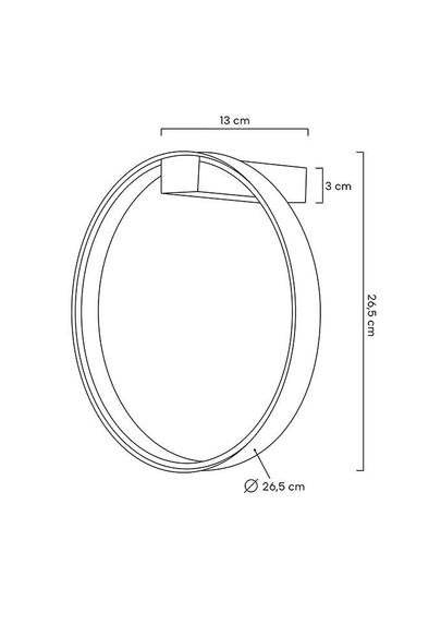 MOOSEE lampa ścienna CIRCLE WALL czarna