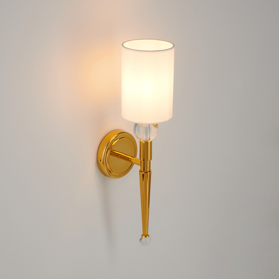 Lampa ścienna DAMA złota 52 cm glamour