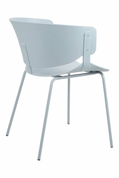 Krzesło GARRET jasnoszare - polipropylen, metal