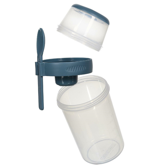 Lunch box z 3 przegródkami niebieski