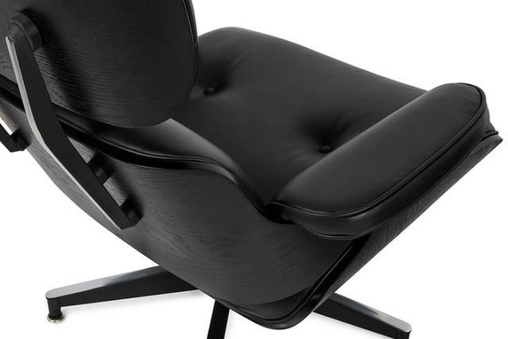 Fotel LOUNGE HM czarny / czarny jesion