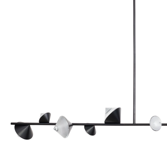 Lampa wisząca CONE LED czarna 130 cm