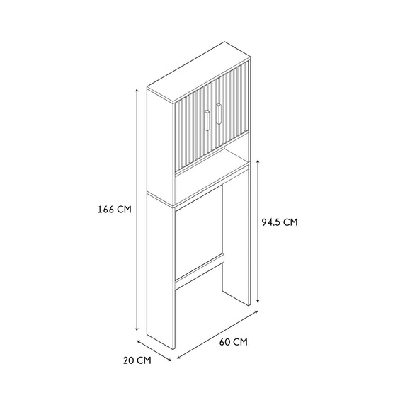 Szafka nad sedes Klaus naturalna