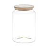 Słój szklany z drewnianą pokrywką 2,9l