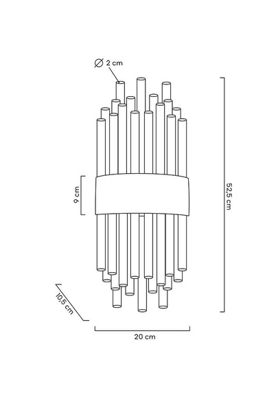 MOOSEE lampa ścienna PORTOFINO złota