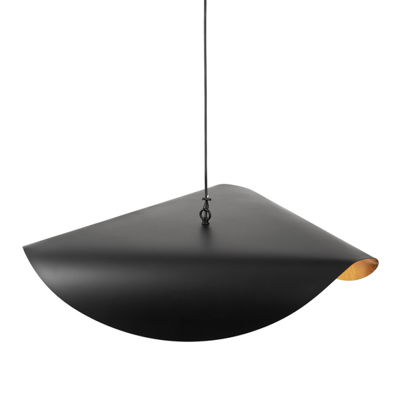 Lampa wisząca ENZO czarno złota kula 40 cm