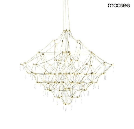 MOOSEE lampa wisząca CONSTELATION 77 GOLD - LED, stal szczotkowana