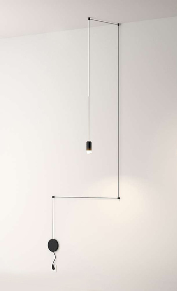 MOOSEE lampa ścienna FLUSSO WALL czarna