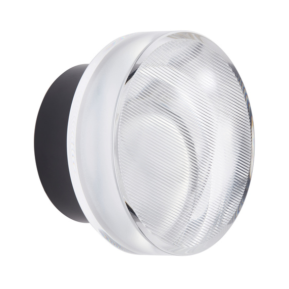 Lampa ścienna CARMELLO LED transparentna czarna 13,5 cm