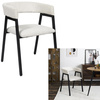 Krzesło Scott białe/czarne sztruks