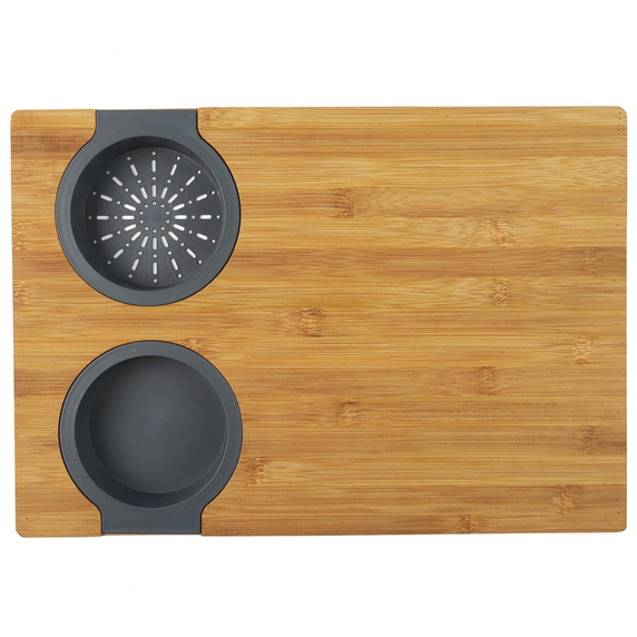 Deska do krojenia z miską i sitkiem