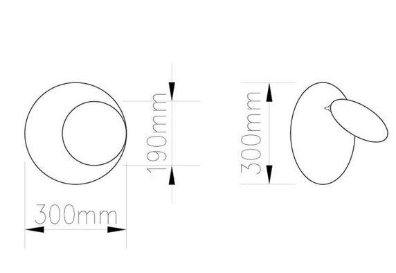 Lampa ścienna PILLS biała 30 cm