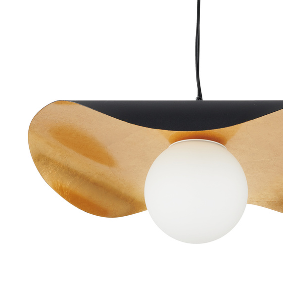 Lampa wisząca ENZO czarno złota kula 40 cm