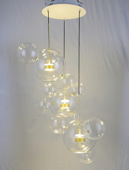 MOOSEE lampa wisząca CAPRI DISC 3 złota