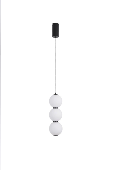 Lampa wisząca PERLA LED czarna 12 cm