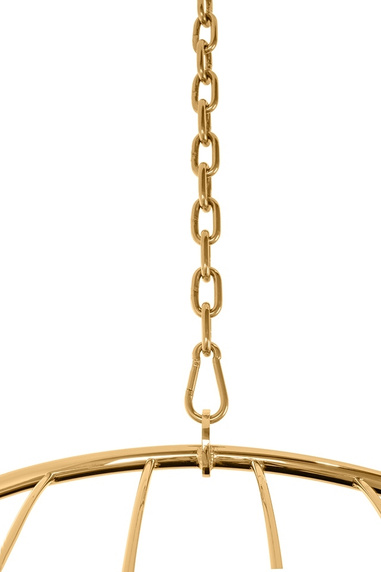 Fotel wiszący GABBIA złoty / beżowy