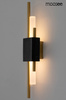 MOOSEE lampa ścienna EVANS czarna / złota