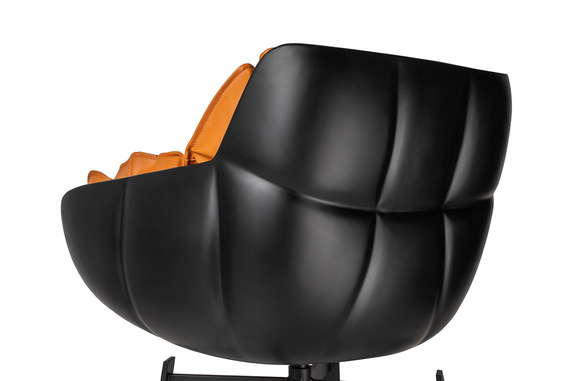 Krzesło obrotowe SHIBA brązowe / czarne - włókno szklane