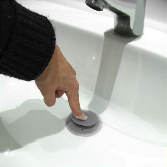 Korek do zlewu silikonowy szary