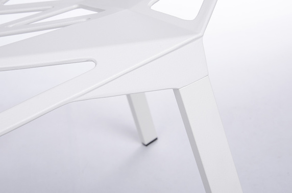 Krzesło SPLIT PREMIUM białe - aluminium