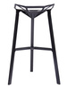 Krzesło barowe SPLIT PREMIUM czarne - aluminium