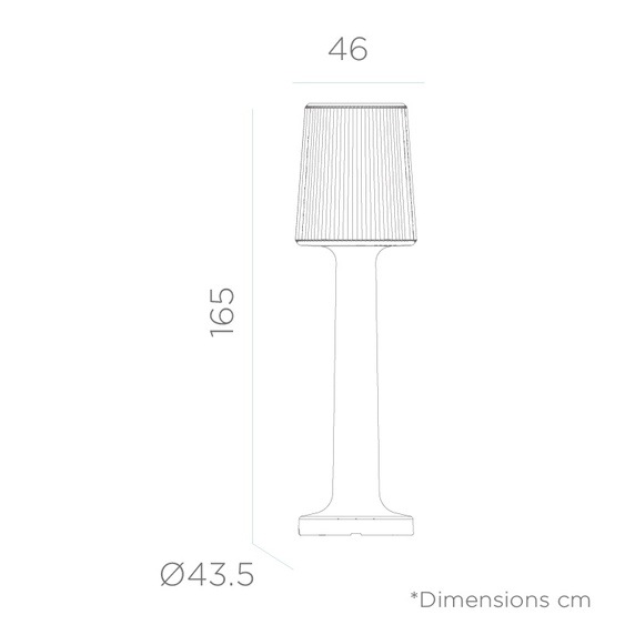 NEW GARDEN lampa ogrodowa CARMEN 165 BATTERY biała