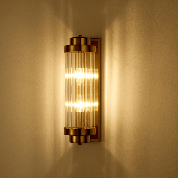 Lampa ścienna STELO M złota 40 cm