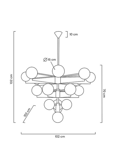 MOOSEE lampa wisząca SOLEI złota