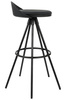Krzesło barowe LANZA 76 czarne