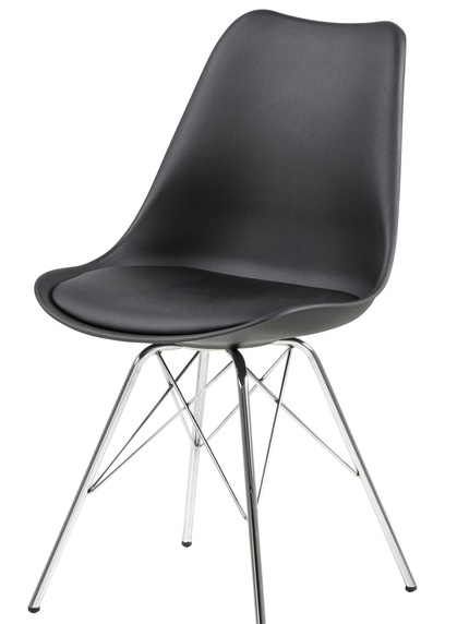 Krzesło Eris PP czarne/chrom