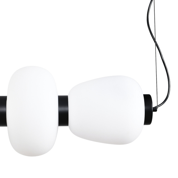 Lampa wisząca BRILLA-6 LED biało-czarna 125 cm