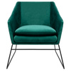 Fotel EMMA VELVET ciemny zielony -        welur, metal