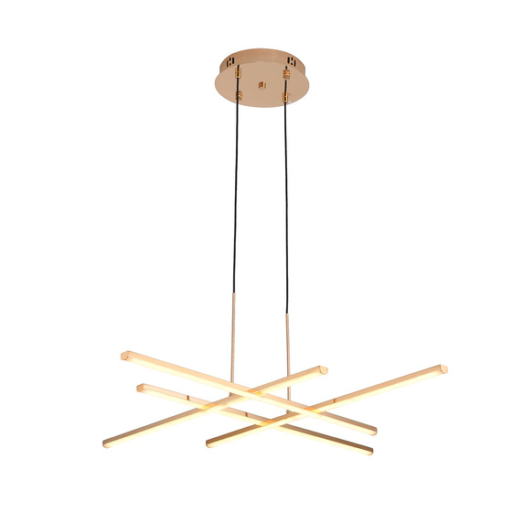 Lampa wisząca CRISS CROSS LED złota 78 cm