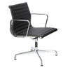 Fotel konf. CH1081T,czarna skóra ,chrom