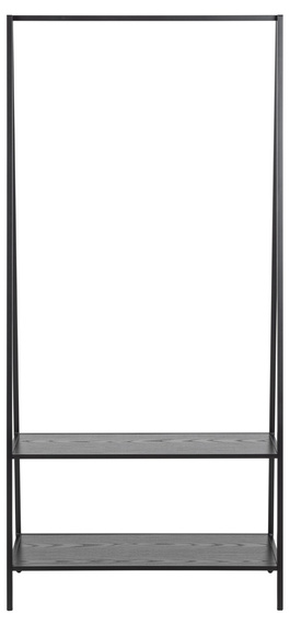 Wieszak na ubrania Seaford z półką czarny