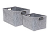 Zestaw 2 pudełek filcowych prostokątne    szare