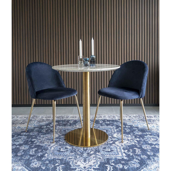 Stół Bolzano marmurowy/ złoty