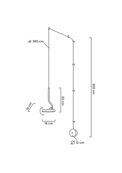 MOOSEE lampa ścienna FLAT czarna