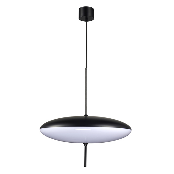 Lampa wisząca PIATTO- nowoczesna biało-czarna 50 cm