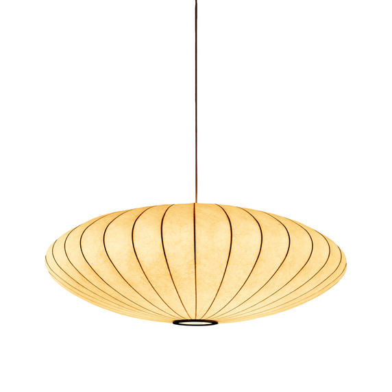 Lampa wisząca SILK FLAT biała 50 cm - nowoczesna i minimalistyczna