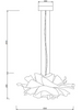 Lampa wisząca PEONY biała 50 cm - nowoczesna lampa sufitowa do salonu