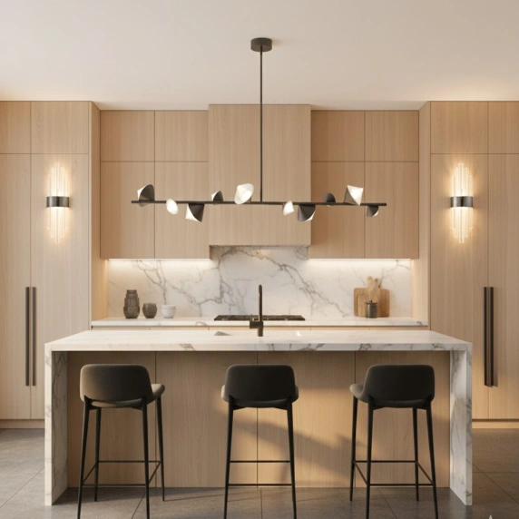 Lampa ścienna DRACO 60cm - kryształowo - czarna, styl glamour