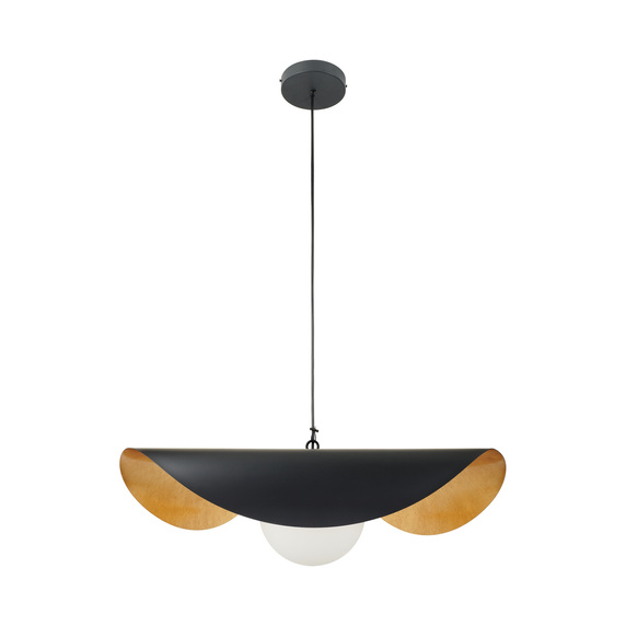 Lampa wisząca ENZO czarno złota kula 60 cm