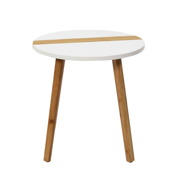 Zestaw 2 stolików kawowych Paraiba  biały/naturalny