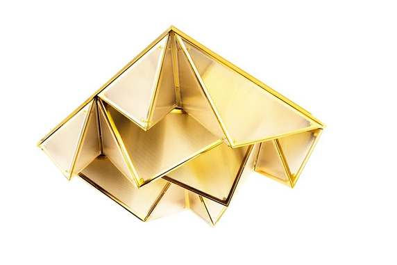 MOOSEE lampa sufitowa / plafon PYRAMIDS złota